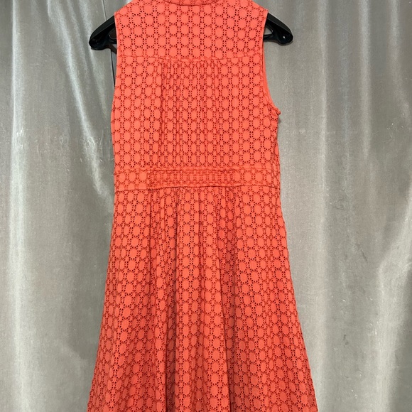 Anthropologie Coral A-line MIDI eyelet dress with pockets - 16W -Cotton- NWT - Picture 2 of 3